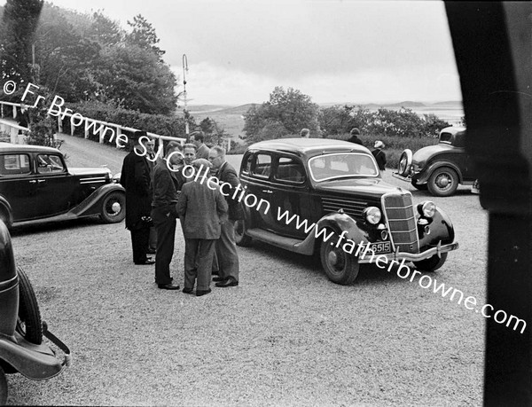 WHIT SUNDAY, MR EUGENEN DAVY WITH FRS P.G.KENNEDY S.J. & PETER DUNNE S.J.WITH CARS